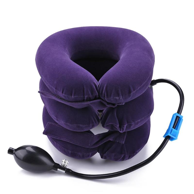 3-Gelaagde U Neck Pillow Massage Lucht Opblaasbare Kussen Cervicale Nek Hoofd Pijn Pijn Relax Tractie Ondersteuning Massager: 03