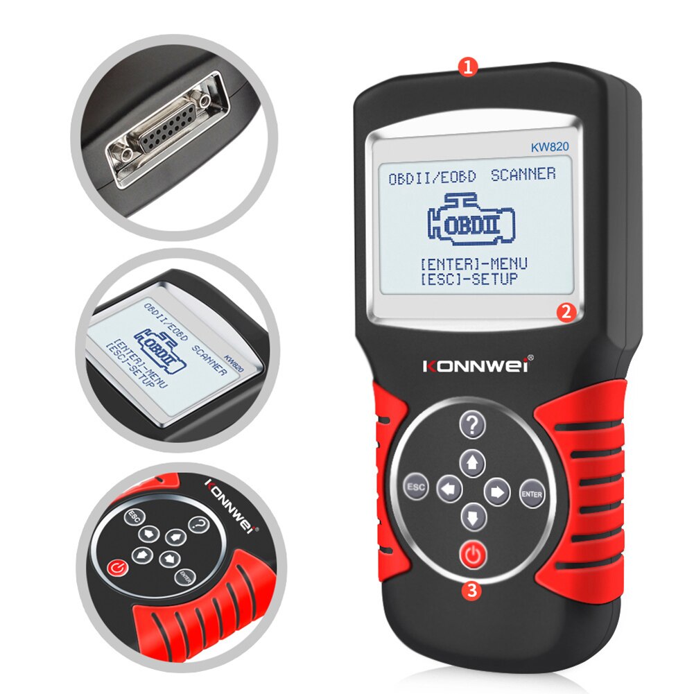 OBD2 Scanner Automotive Engine Fault Code Reader Diagnostic Car Scan Tool for Check Engine Light