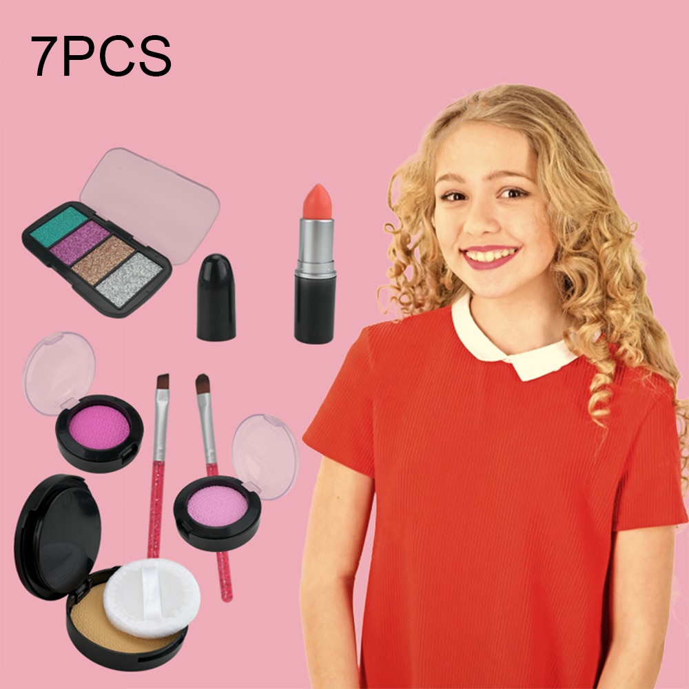 Mooie kleur make-up speelgoed make-up kwast blush 4 kleuren flitspoeder 7 stuks 10 stuks pak simulatie kleurrijk make-believe speelgoed
