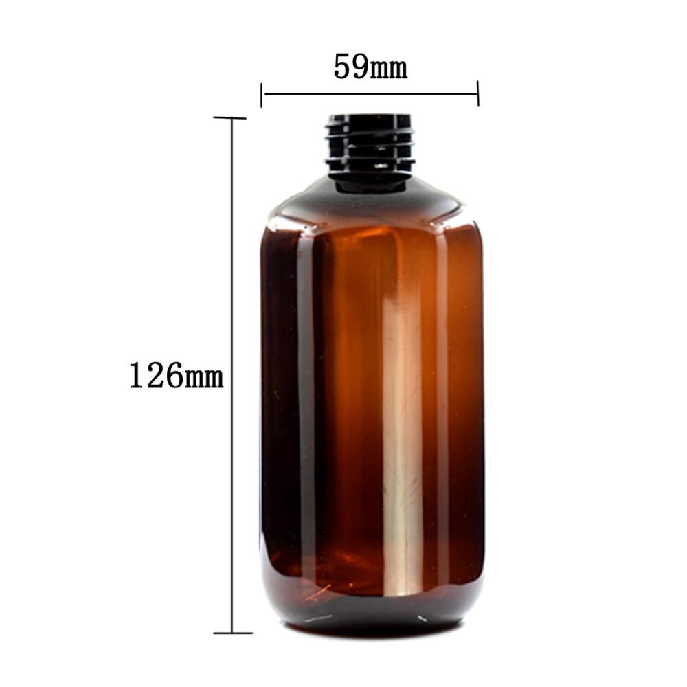250ml empty boston round plastic bottle , clear/amber/blue pet bottle with black/white lock pumps