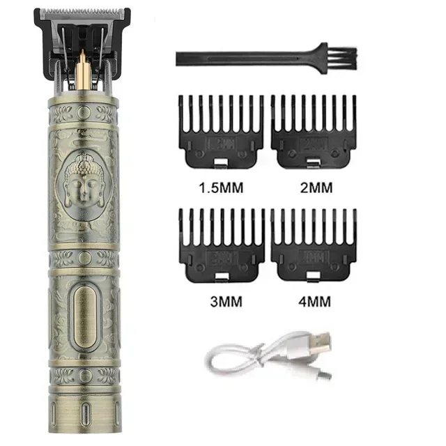 T9 Hair Clipper Beard Shaving Body Hair Trimmer Clippers Electric Hair Cutting Machine Barber Men Trimmer Shaver: Ivory