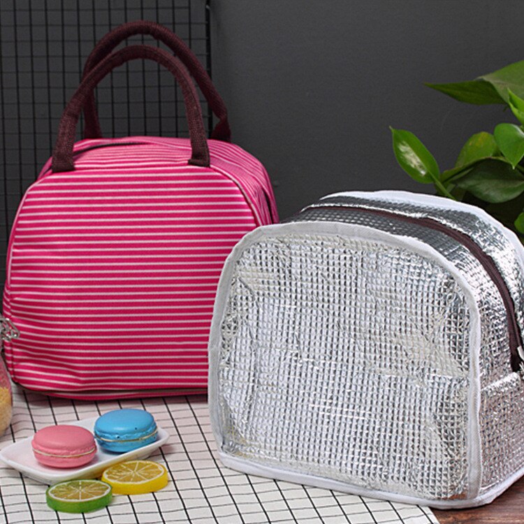 Fiambrera para refrigerador térmico aislado portátil para hombres, mujeres y niños, bolsa de almacenamiento para pícnic, bolsa de transporte Oxford resistente al agua, 1 unidad: pink