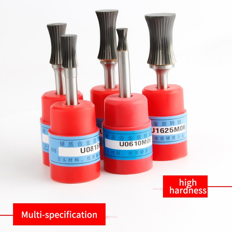 Tête de sculpture rotative en métal type U, outil de forage Concave et incurvé, fraise en acier au tungstène, tête de sculpture sur bois