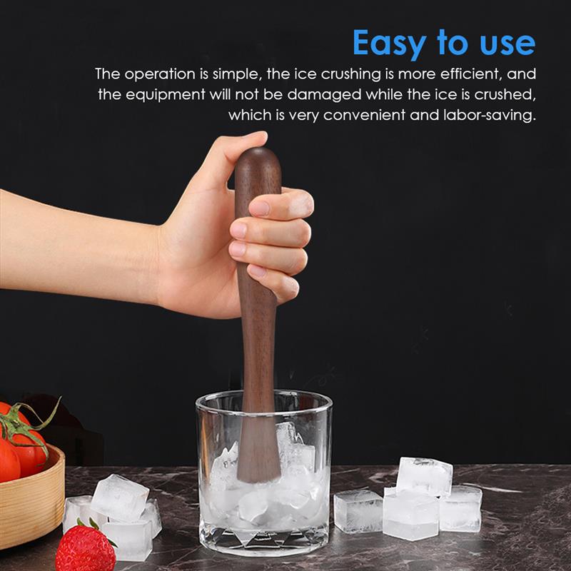 Wood Drink Muddler Wooden Masher Crusher Cocktail Damper Bar Tool Ice Hammer Bartender Barware