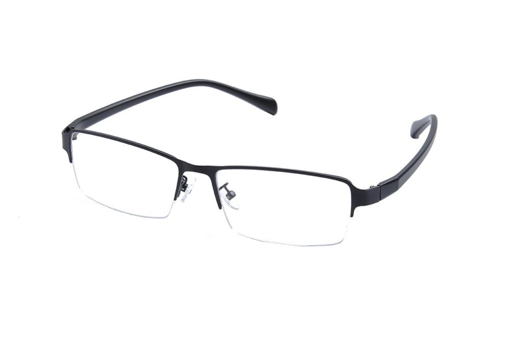 DEDING 60MM Business Oversized Eyewear Frame Super Large Optical Eyeglasses Half Frame Big Head Metal Big Size Glasses DD1455: black