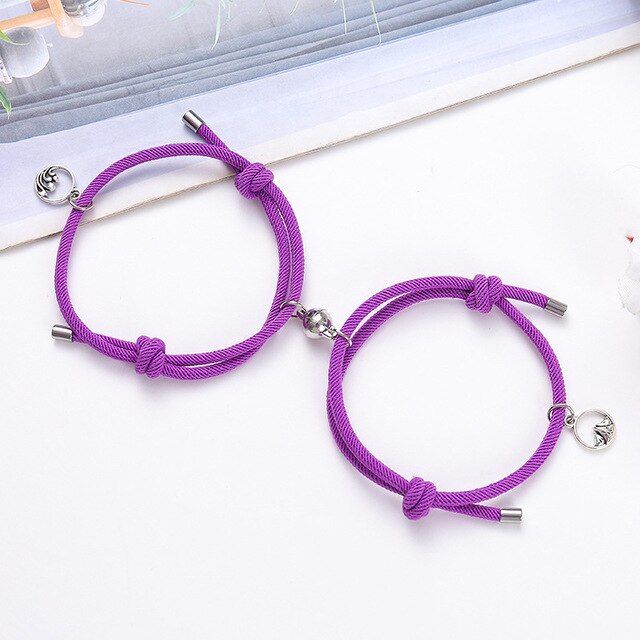 2 pièces Couple aimant personnalité créative Couple Bracelets hommes et femmes charme fille Bracelet bijoux amant saint valentin: WJ0024