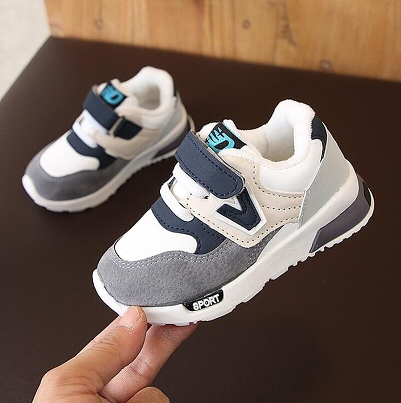 Herfst Winter Kinderen Schoenen Baby Jongens Meisjes Kinderen Ongedwongen Warme Sneakers Ademend Soft Running Sport Schoenen Maat 21-30: Gray / 25