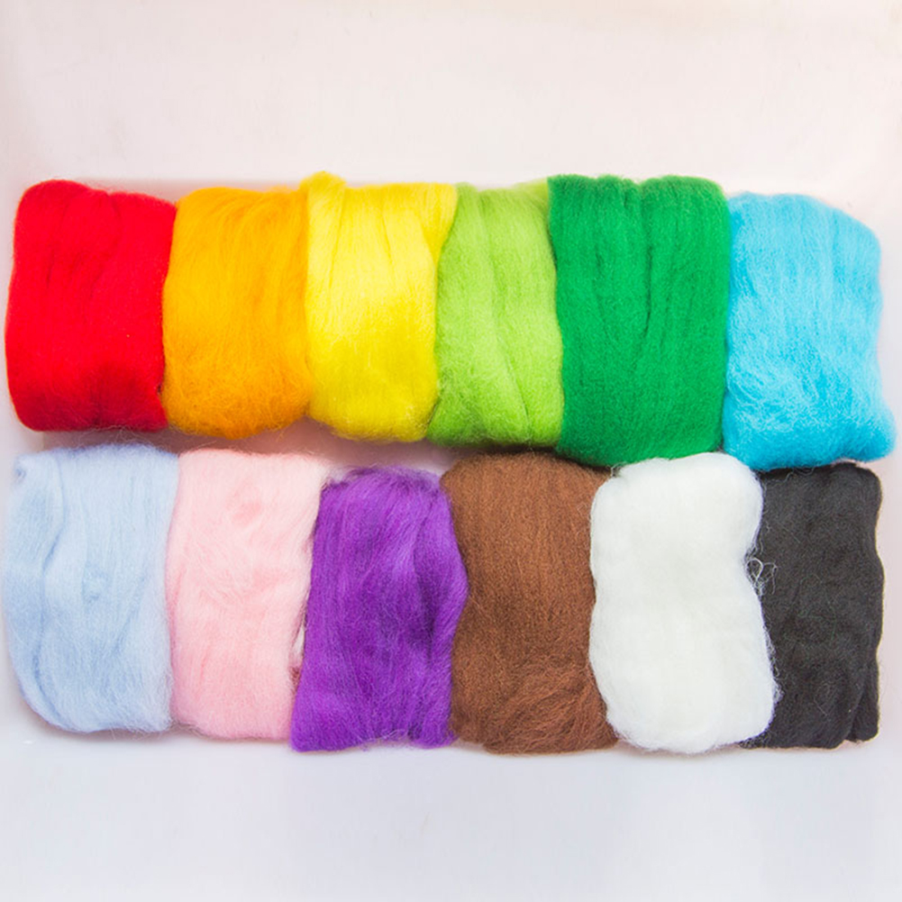 10/15/24/36 DIY Mixed Colors Needle Felting Wool Felting Tools Handmade Felt Needle Felting Craft Fabric Handcraft Accessories