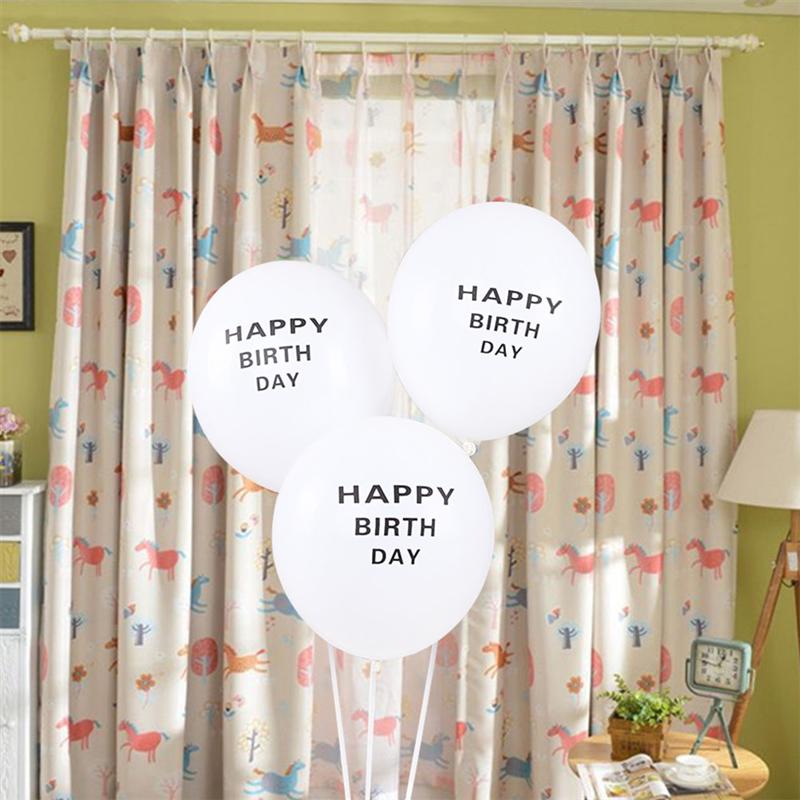 100pcs 12 Inch Birthday Balloons HAPPY BIRTH DAY TO YOU Letter Printing Balloons Latex Balloons