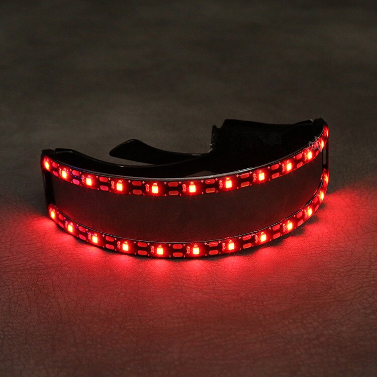 Gafas LED luminosas para en Club nocturno, lentes luminosos para mujer, barra masculina, accesorios para Club de puesta en escena, gafas Flash para cantante bailarina: Red