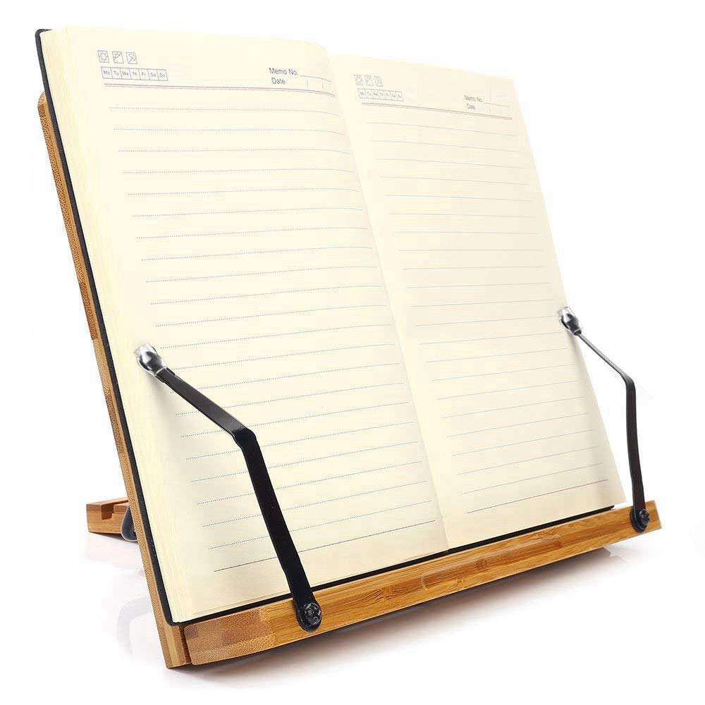 Verstelbare Boek Houder Lade En Pagina Papier Clips-Kookboek Lezen Bureau Draagbare Stevige Lichtgewicht Bookstand