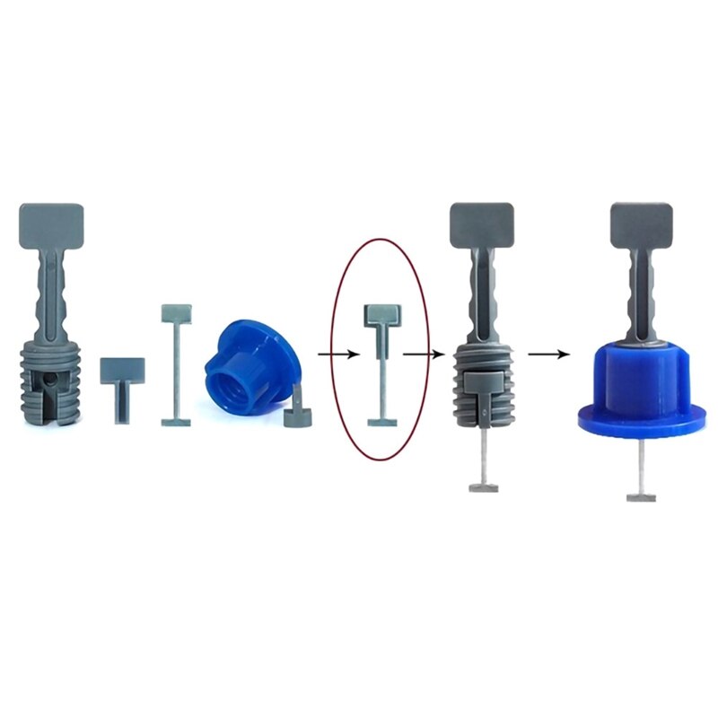 50Pcs Leveling System Kit for Tile Flat Ceramic Floor Wall Construction Tools Reusable Tile Leveling System Kittile