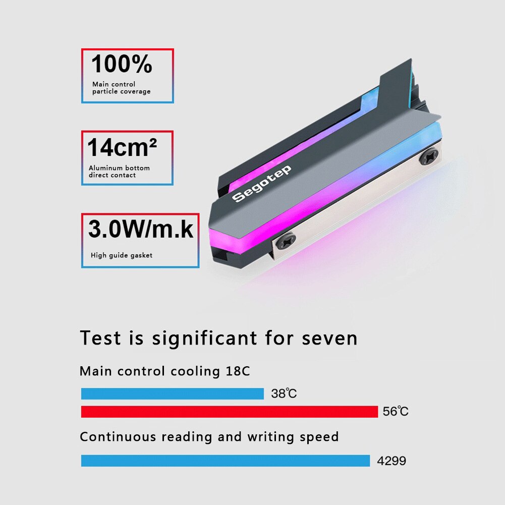 RGB M.2 SSD chłodnica samochodowa NGFF 2280 NVMe dysk półprzewodnikowy chłodnicy dla ambona PC komputer