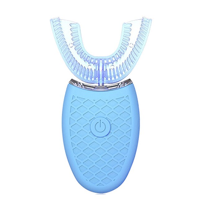 Ultrasone Automatische Elektrische Tandenborstel U-vormige 360 Graden Wit Tanden Oral Care Cleaning Tandenborstel: Blauw