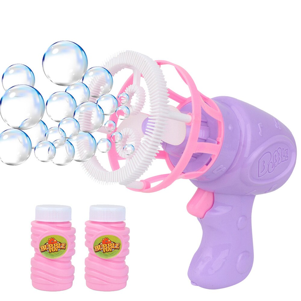 Zomer Funny Magic Bubble Blower Machine Elektrische Automatische Bubble Maker Gun Met Mini Fan Kids Outdoor Speelgoed Bruiloft Benodigdheden # K