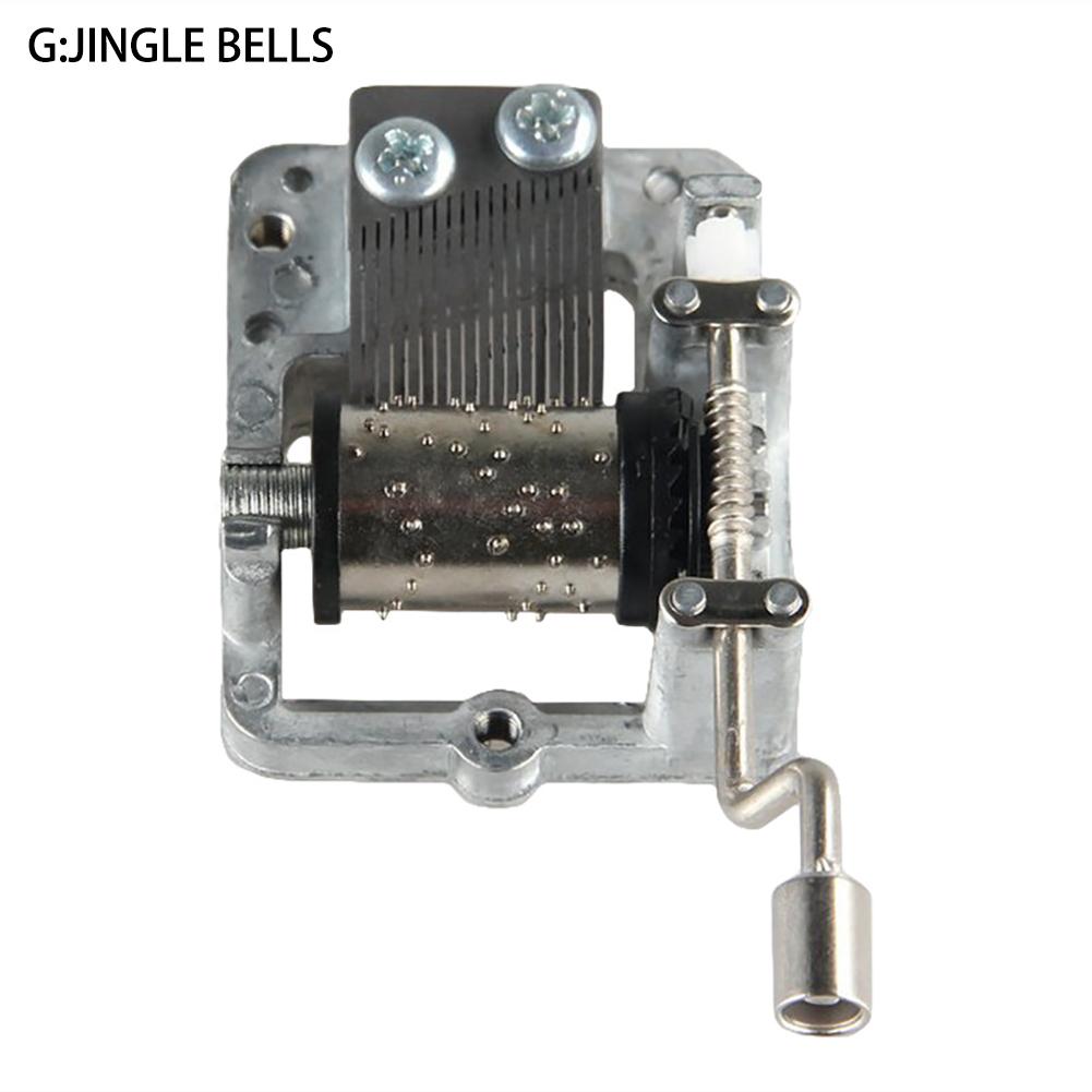 10 Tones Mini Hand Cranking Music DIY Music Box Movement Play Set Hand Crank Music Box For Girls Xmas with Screws: F