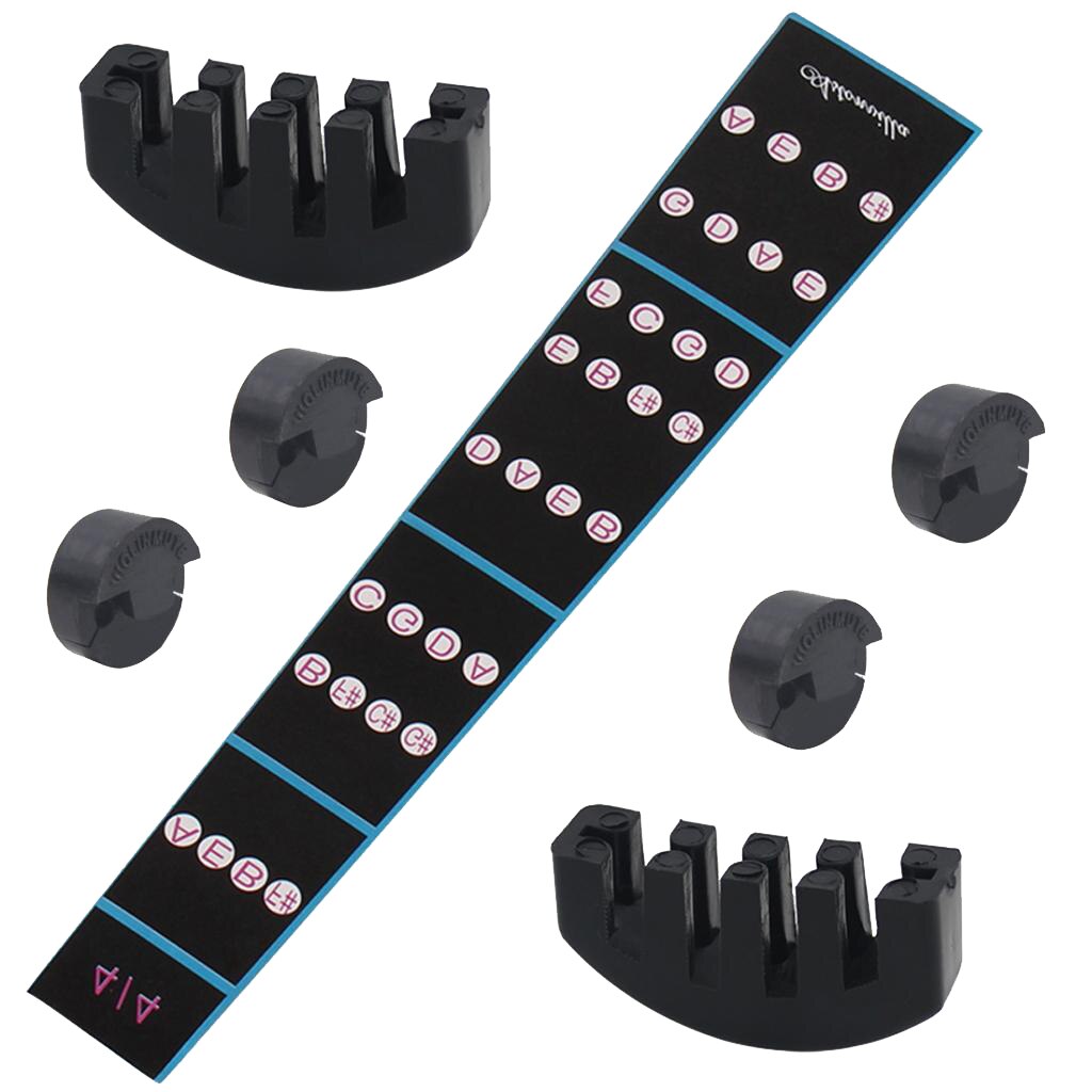 7pcs Rubber Violin Practice Mute Set Claw Mute And Round Mute Note Sticker