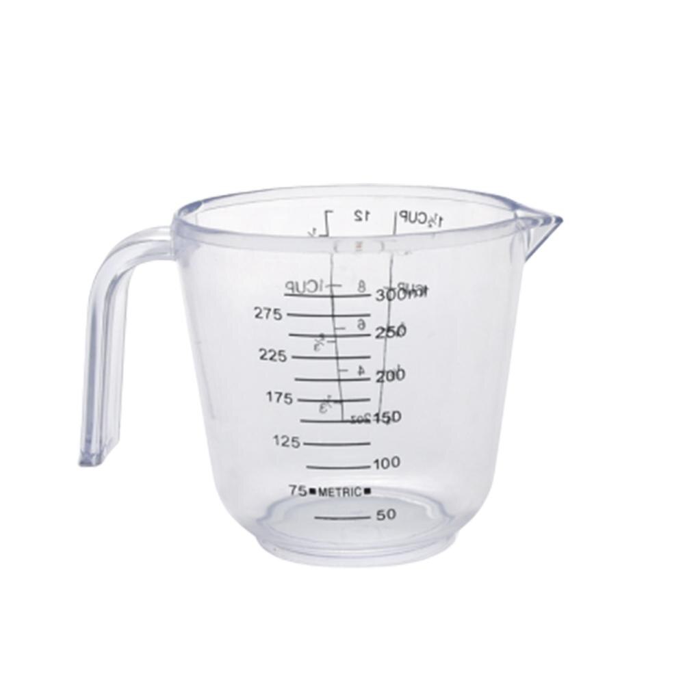 150/300/600ml Plastic Measuring Cup Transparent Blue Mug Pour Spout Clear Liquid Measure Beaker JugCup Container