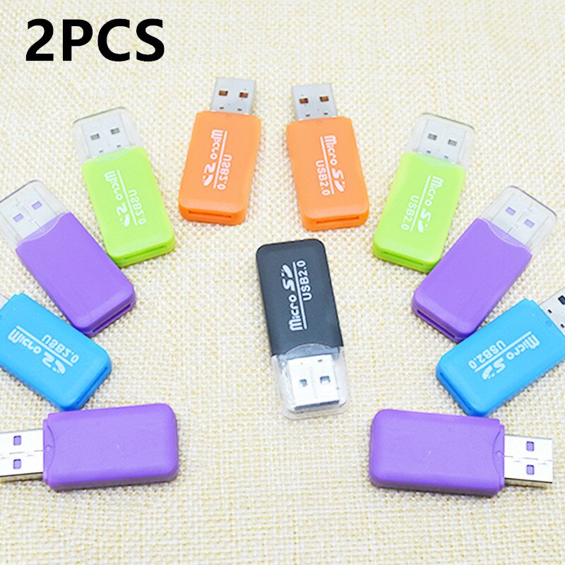 Zufällig Kartenleser USB 2,0 Typ C Zu SD Micro SD TF Adapter Für Laptop Zubehör OTG Smart Memory Karte reader Interne Lagerung: 2pcs