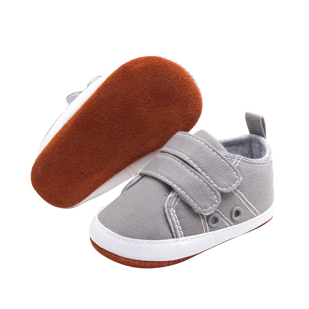 Baby pojkar flickor duk skor halkskydd avslappnad sneakers småbarn spädbarn första vandrare