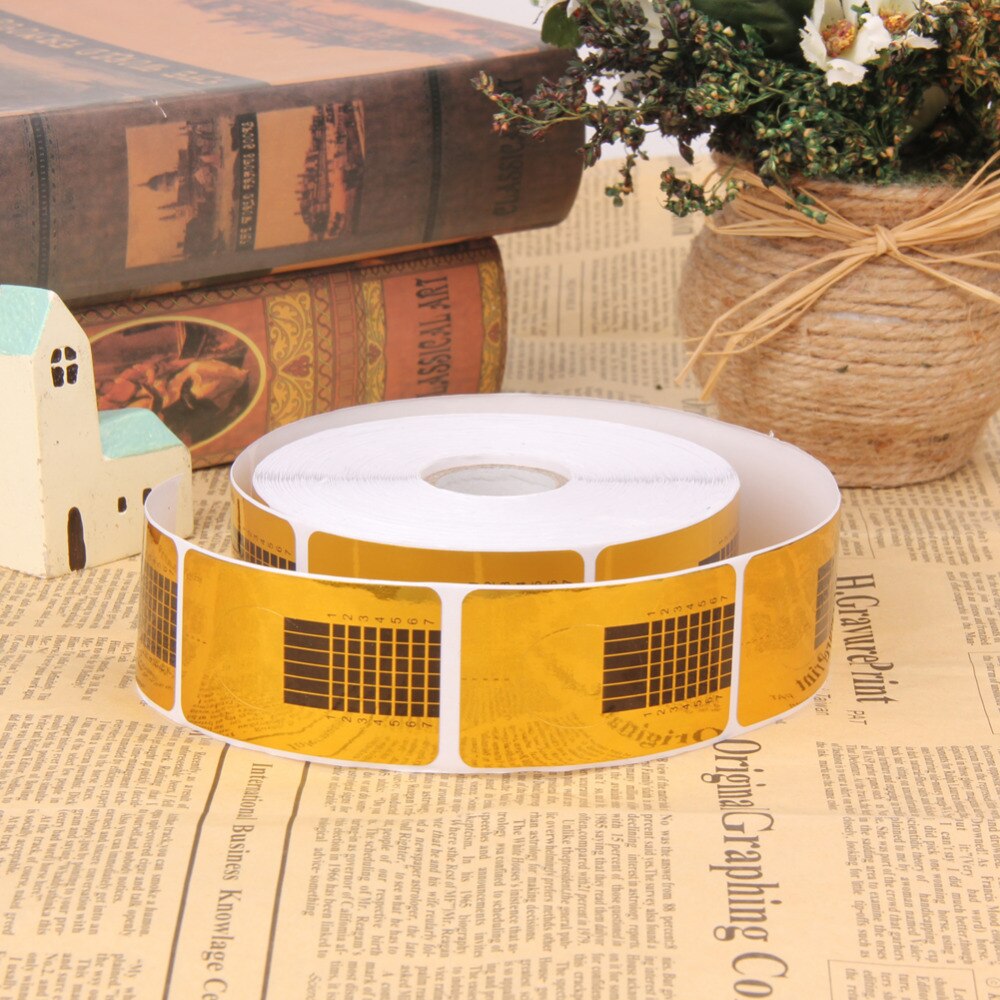 500 Pcs Nail Forms Guide Art Tips Extension French DIY Tool Acrylic UV Gel Sculpting Extension Forms Nail Guide Sticker Tape