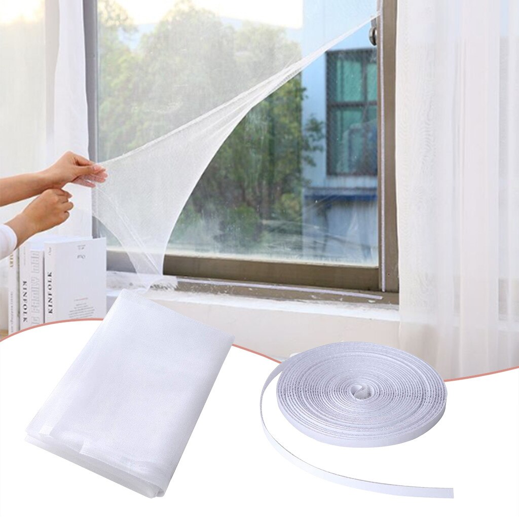 1PC/5PC Mosquito Net for Windows,Magnetic Window Screen for Motorhomes Removable Washable Invisible Fly Mosquito Screen Net Mesh