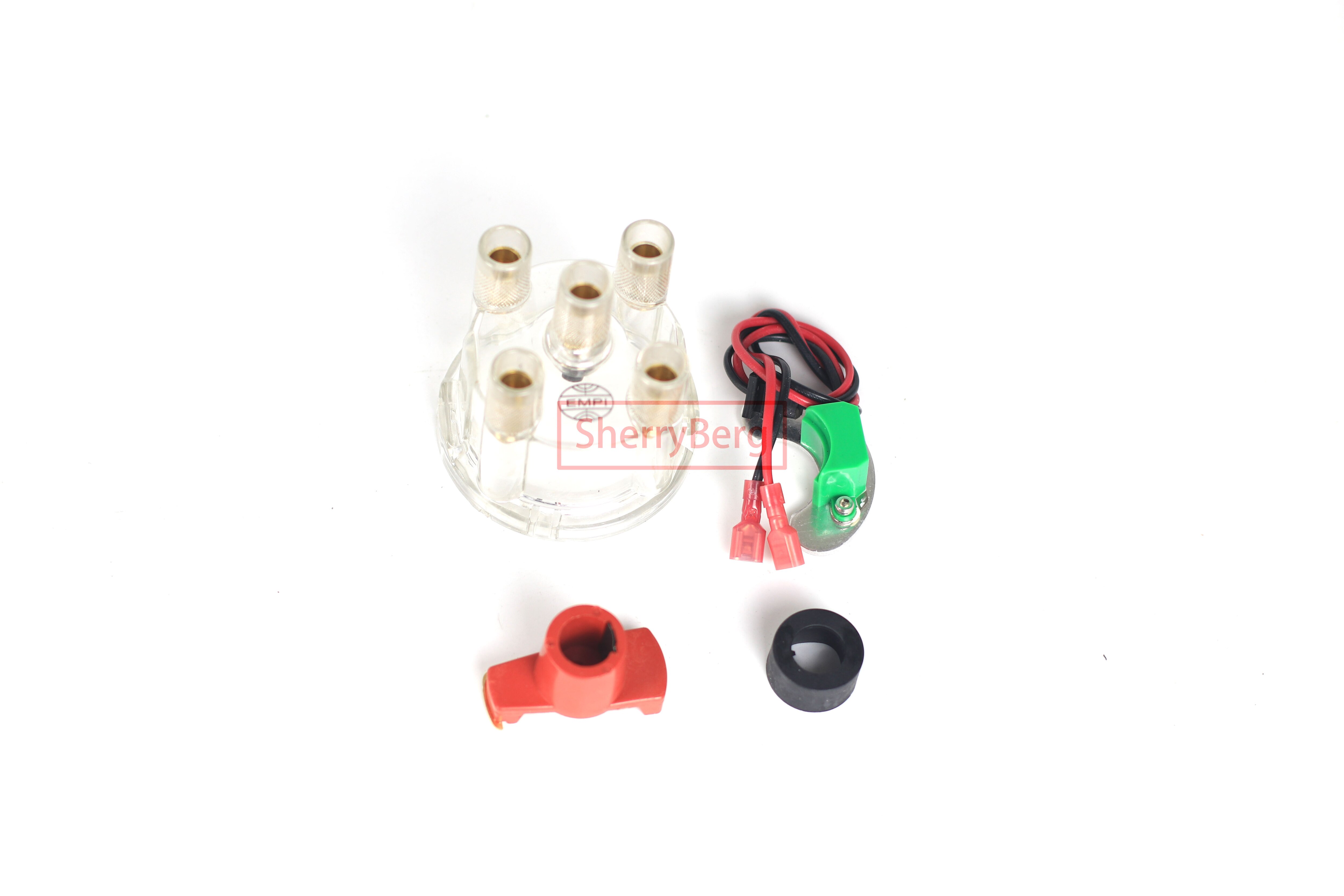SherryBerg DISTRIBUTOR CAP for EMPI Red/Blue/White/Yellow + Rotor +009 Electrical IGNITION KIT to Fit for Most Bosch 4 cylinder: White cap ROTOR 009