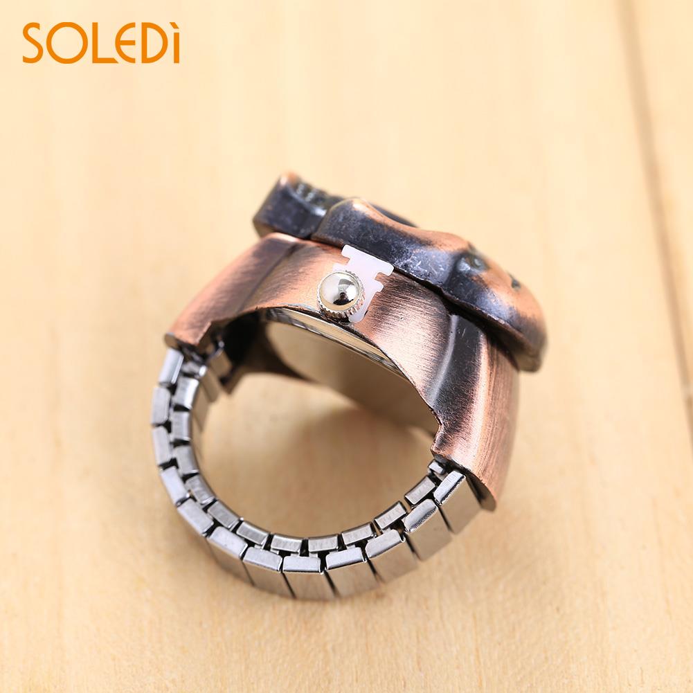 Finger Skull Ring Watch Vintage Clamshell Watch Pirate Skull Woman Man