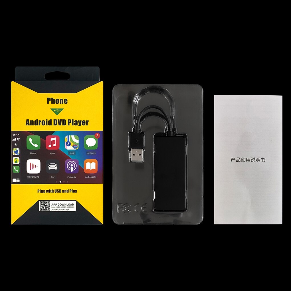 Carlinkit-llave electrónica automática Apple CarPlay /Android para Carplay, para sistema Android, pantalla de enlace inteligente, compatible con mirrorlink, IOS, 14 mapas de música
