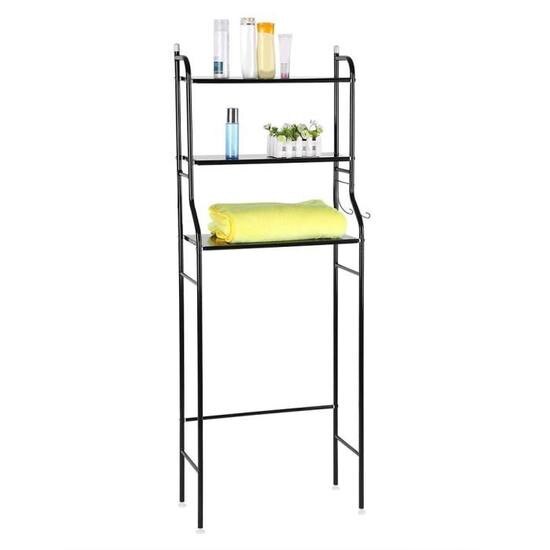 Stainless Steel Rack Toilet Cabinet Shelving Kitchen Washing Machine Rack Bathroom Space Saver Shelf clean Hold WC cabinet