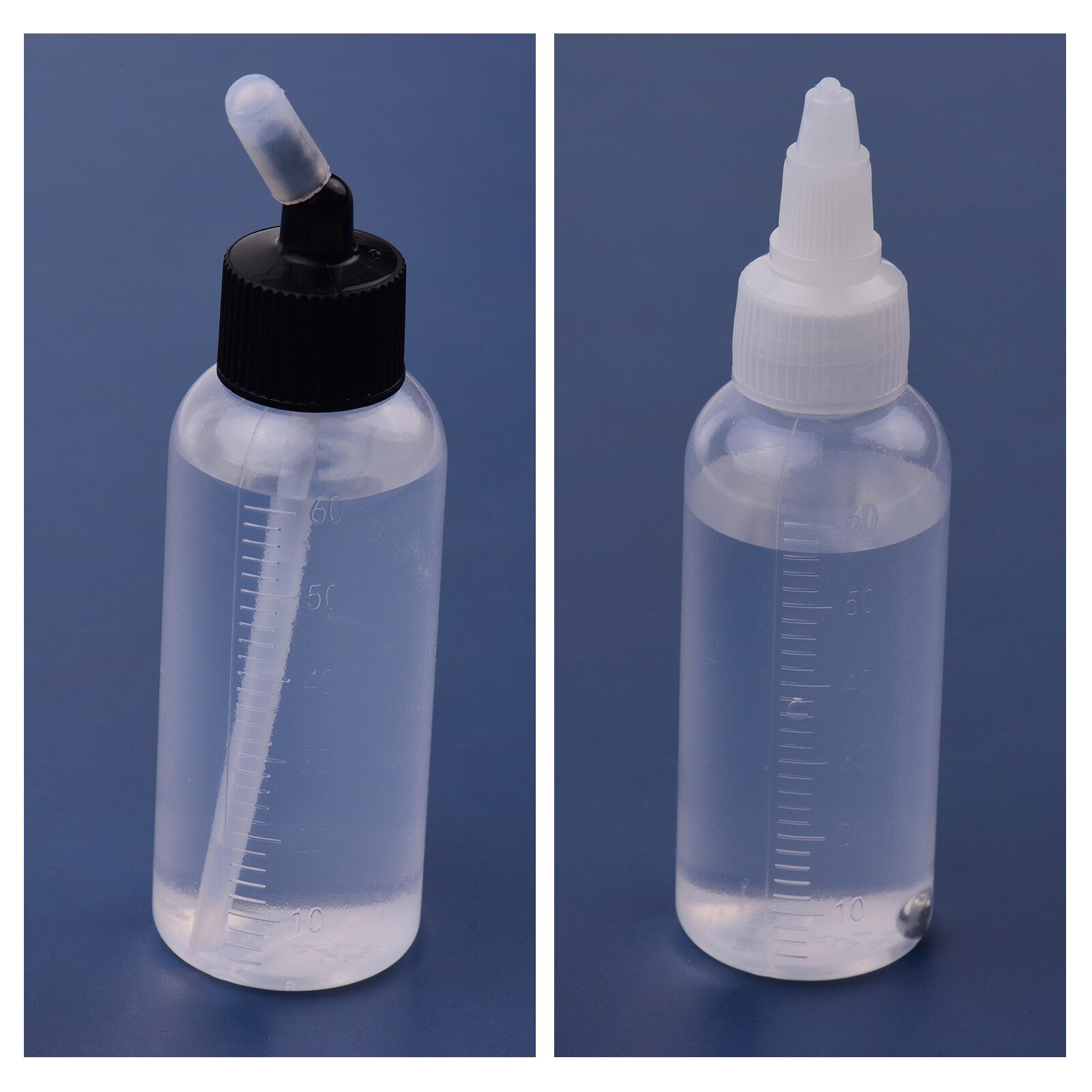 10pcs 65ml Airbrush Paint Bottle and Storage Bottle with 4pcs Funnel Scale Line Compatible with Iwata Badger Paasche Dual Action