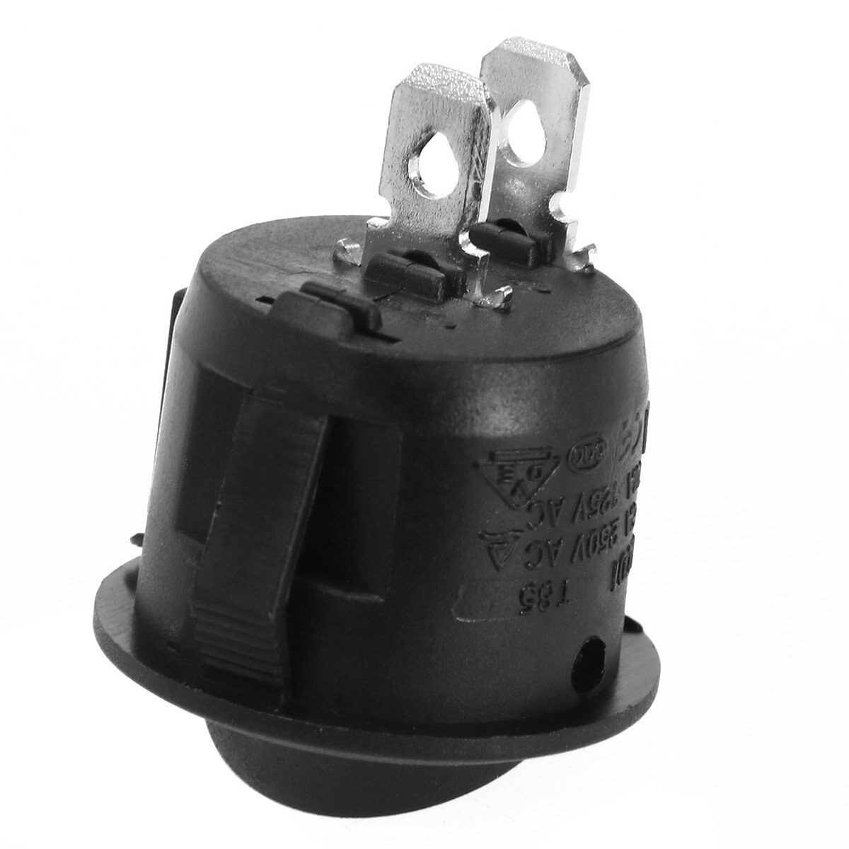 5 X Auto Toggle Switch, 2 Pole, Snap-In Round Switch, Lock For Sedan, Boat And Truck, 10 A / 125V, 6A / 250V