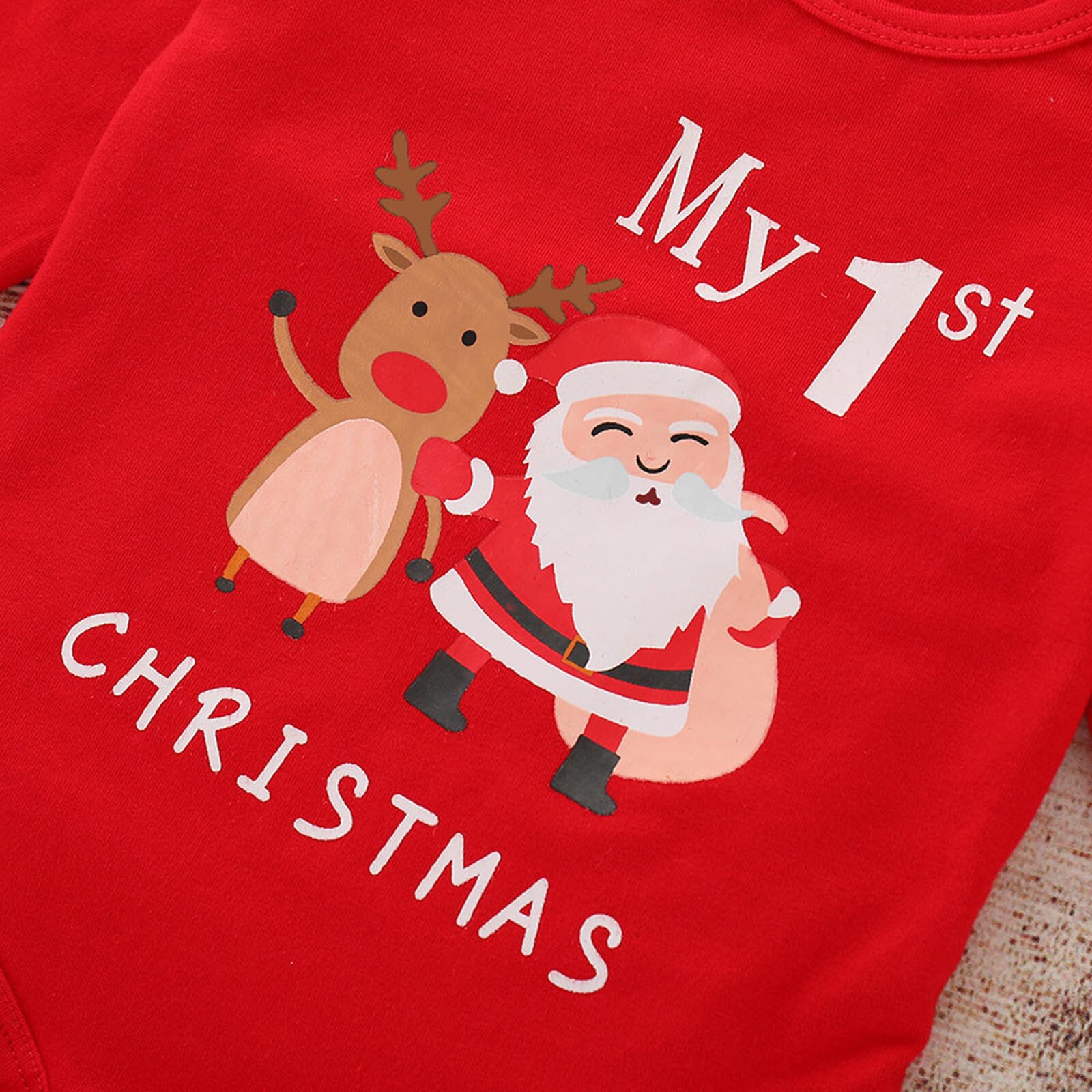 Cartoon Brief Baby Bodys Outfit Kleinkind Baby Mädchen Jungen Langarm Weihnachten Gedruckt Spielanzug-bodysuit Neugeborenen Kleidung Bebes