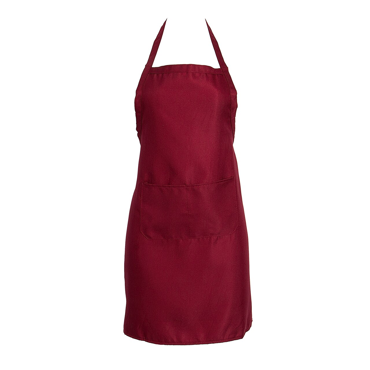 Delantal con pechera ajustable para hombre y mujer, vestido de Chef para restaurante, cocina clásica con bolsillos, artesanía de carnicero para hornear, cocina, barbacoa: Red wine