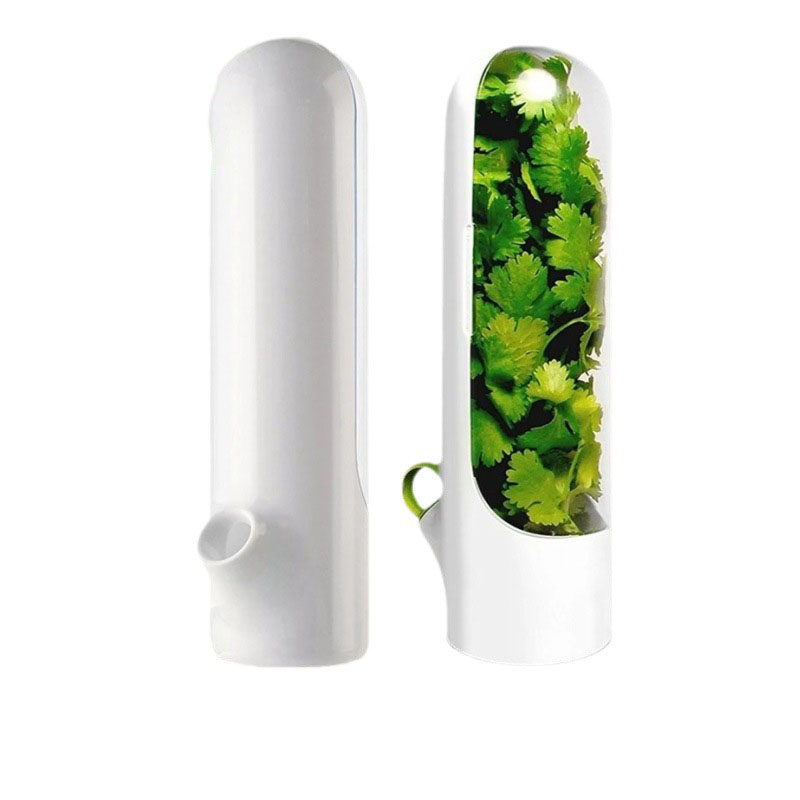 Frigorífico, recipiente para verduras y hierbas, botella de conservación fresca, contenedor de almacenamiento ahorrador para el hogar, suministros de cocina
