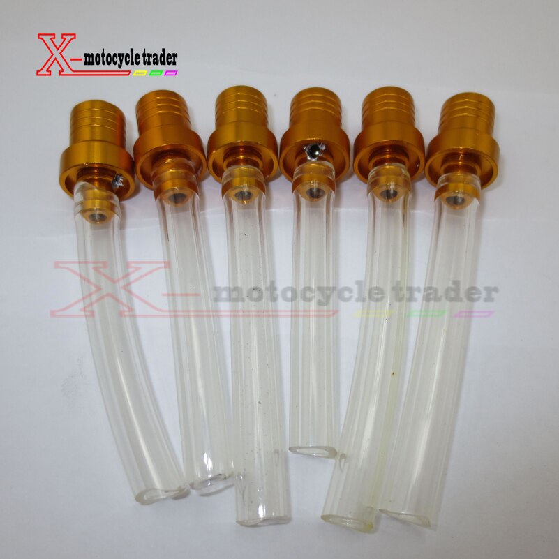 Blå aluminium brændstoftank gasdæksel til snavscykel / atv / pitcykel / abecykel motorcross 6 stykker / parti