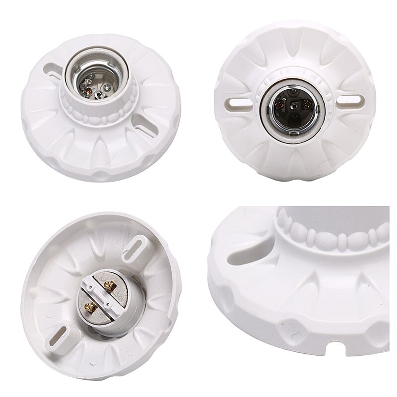 1PC E27 Lamp Holder E27 Bulb Holder Lamp Socket Ceramic Lamp Bulb Socket Lamp Base 2 Styles