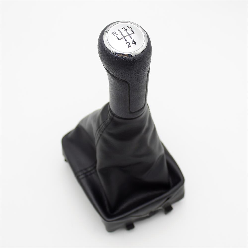 For VW Polo 9N 9N2 2002 2003 2004 2005 2006 2007 Polo Sedan 5 Speed Gear Shift Knob Gaitor Leather Boot: White