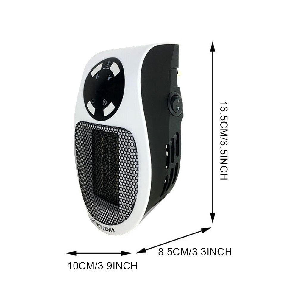 Portable Electric Space Heater Plug-in Heater with LED Display Compact Space Wall Mini Heater Winter Warming for