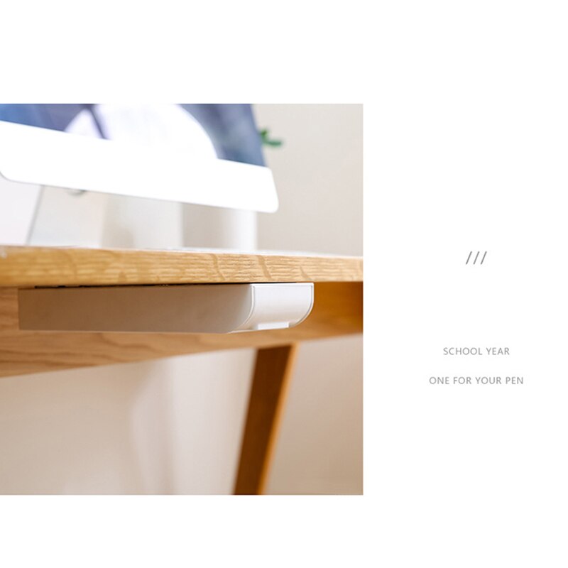 Under Desk Storage Rack Adhesive Organizer Shelf Box for School Home Office Drawer Pencil Tray Self UY8