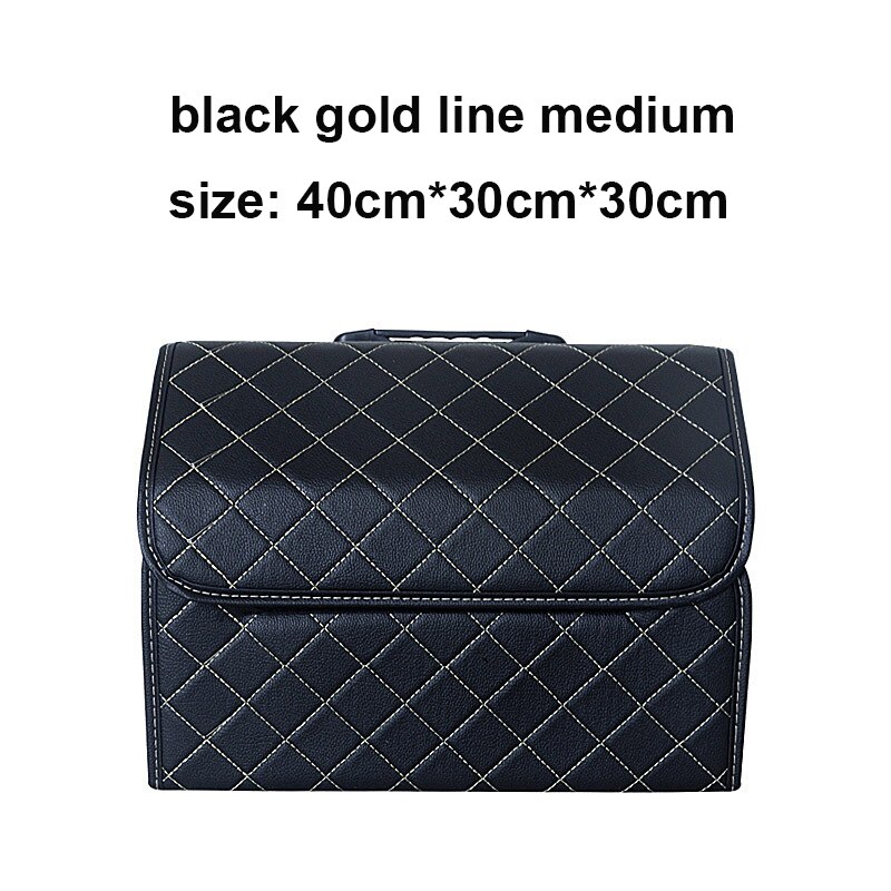 Organisateur de voiture étanche, Portable, pliable, organisateur de coffre de voiture, rangement d'accessoires automobiles: square back beige M