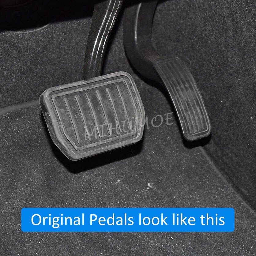 Steel Performance Gas Accelerator Brake Pedal Pad Cover For Tesla Model 3 Black