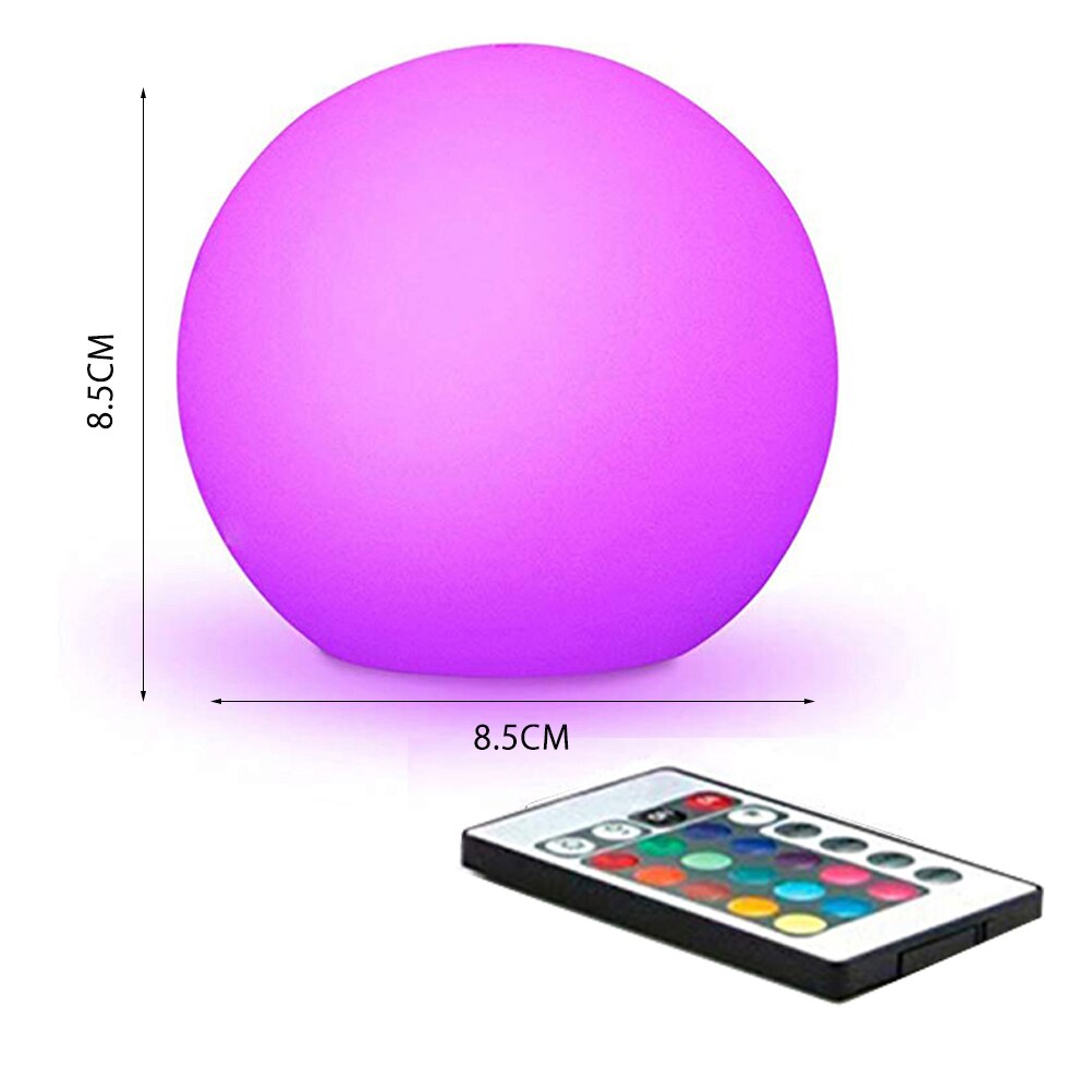 Solar- Energie LED Ball Lampe Farbwechsel/Dauer RGB Licht Wiederaufladbare Schwimmbad Garten Dekor Licht JS21