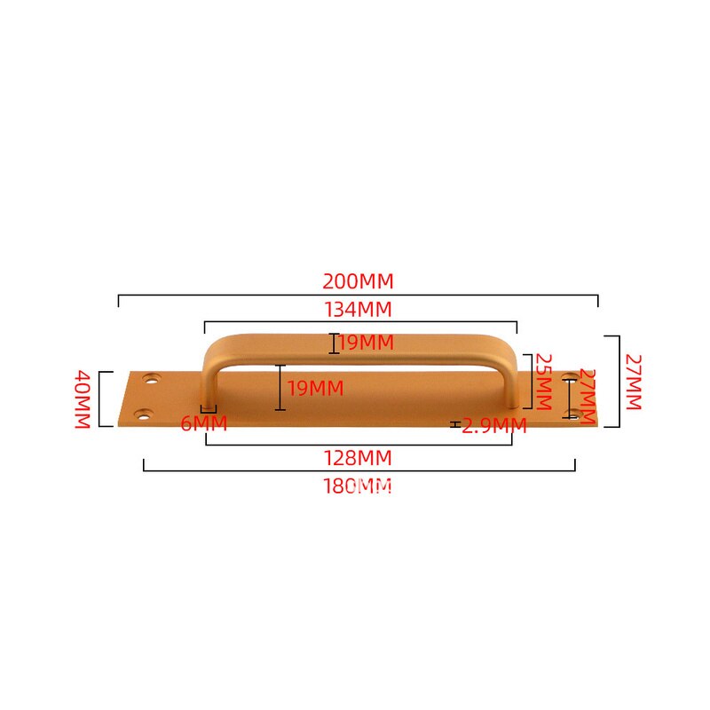 Sliding door handle Fire Toilet Door Pull Plate Push aluminum alloy fire door security door bathroom handle No fading: Bright silver