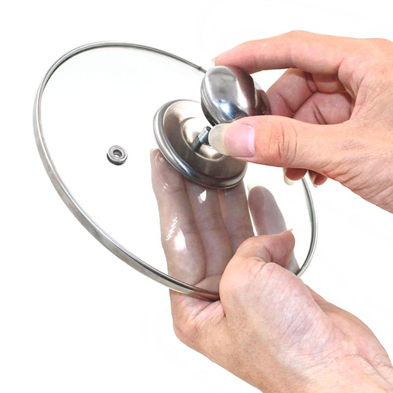 Keuken Tool Kookgerei Metalen Pan Pot Glazen Deksel Deksel Slingerknop Knop Handgreep