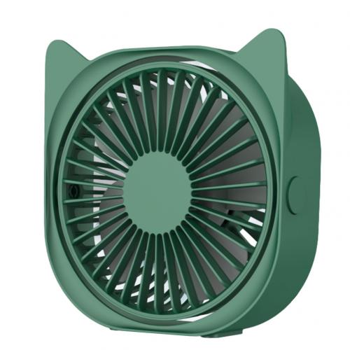Rotatable USB Desktop Fan Cats Ears Portable Mini Fan Quiet USB Powered Desktop Cooling Fan for Home Office Air Cooling Fan: green
