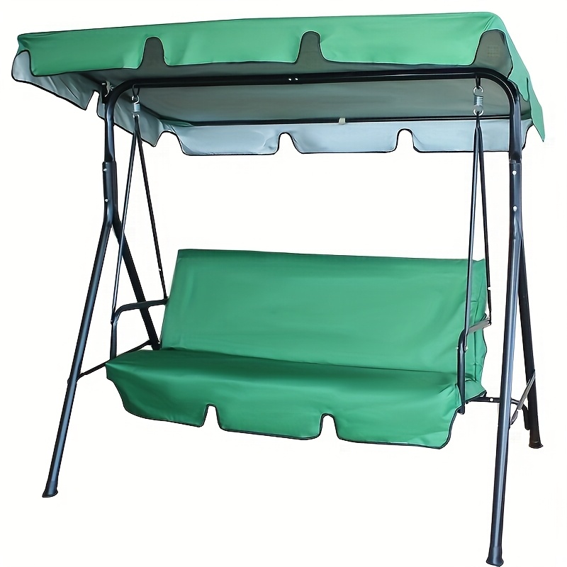 Capa de dossel de balanço à prova de sol com proteção contra poeira proteção UV jardim e terraço balanço capa superior protetor de balanço ao ar livre: Branco
