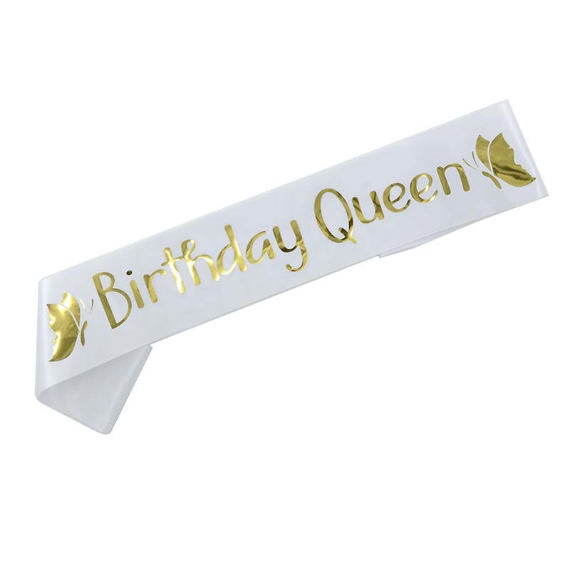 Birthday Queen Sash Crown Tiara Headband for Women Girls Happy 30th 40th 50th 60th 70th Birthday Party Decorations Favors: Sash B