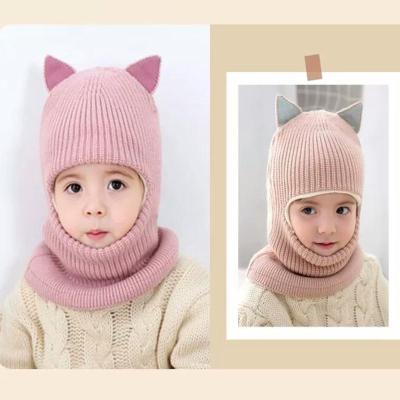 Chapeau d'automne et d'hiver pour filles | Bonnet pour enfants, bonnet en tricot, chapeau à Double boule en laine, chapeau à bretelles un pour enfants, chapeaux d'hiver,