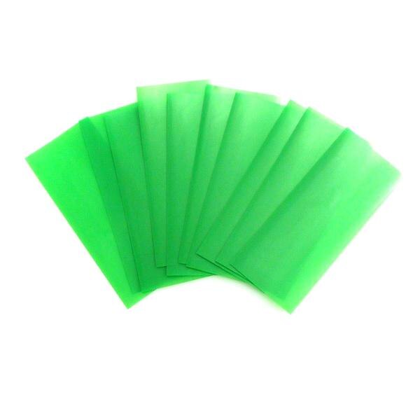 100Pcs/Pack 21700/20700 Battery Sticker A-touch Colorful 18650 Battery Wrap Protective Skin Sleeve PVC Heat Shrinkable Tubing: Clear Green-100pcs